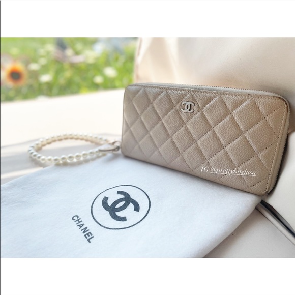 CHANEL Handbags - Chanel Quilted Pearl Wristlet WOC